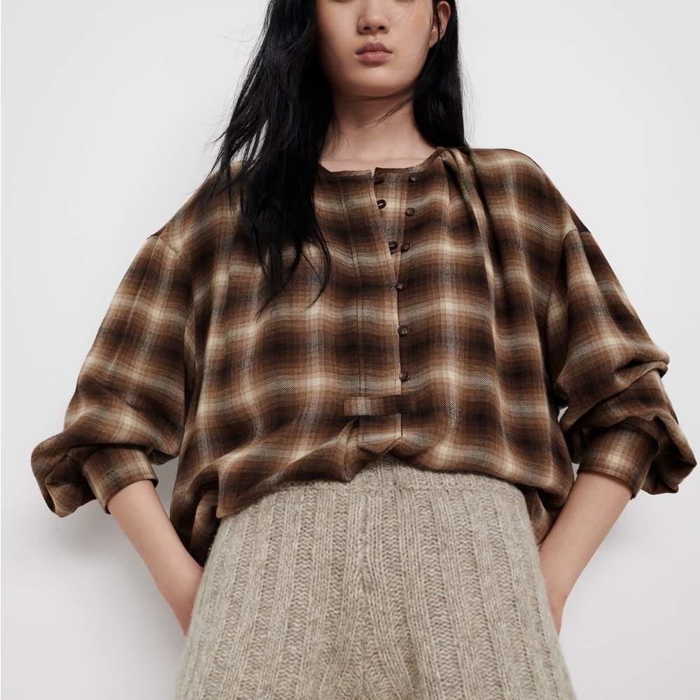 Zara Plaid Top (NEW NEVER WORN)